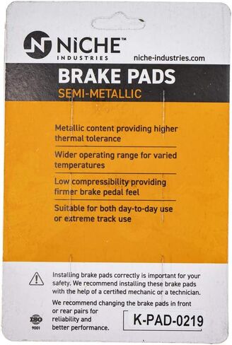 NICHE Brake Pad Set for Kawasaki Ninja ZX12R ZX7R ZRX1200R ZRX1100 43082-1257 43082-1200 Rear Semi-Metallic in Saudi Arabia