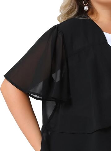 أغنيس أوريندا بالإضافة إلى حجم كارديجان محصوقة للنساء قصير الأكمام مفتوحة الأمامية خفيفة الوزن تتجاهل in Kuwait