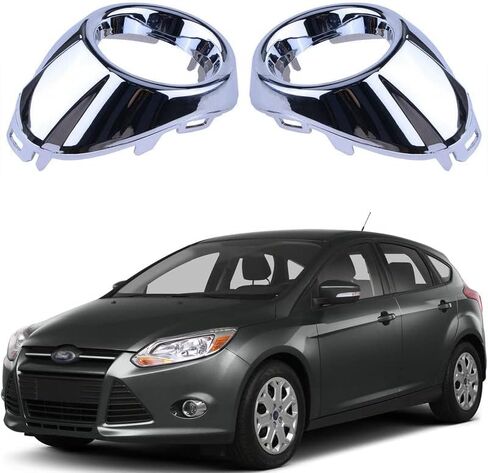 مصد ضباب الضباب ثقب القطع المتوافقة مع 2012 2013 2014 فورد فوكس S Se Sel Titanium Trend Sport Fog Light Rings Matt Black in Saudi Arabia
