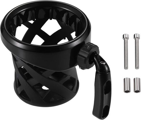 ACROPIX Motorcycle Handlebar Cup Holder for Harley Dyna Softail Electra Glide for Honda Goldwing GL1800 with Mesh Basket- Pack of 1 Black in Saudi Arabia