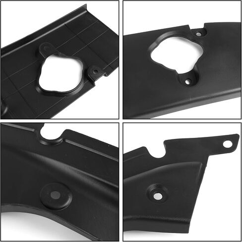 IKON MOTORSPORTS, Engine Bay Side Panel Covers Compatible with 2016-2020 Honda Civic, Unpainted ABS Long Version X Gen 10 Generation Interior Body Part Engine Covers Case Guards, Left Right Side in Saudi Arabia
