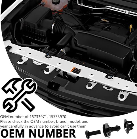 15 Sets Front Bumper Clips Replacement,Bumper Retainer Clips Set with Grommets OEM#15733971 15733970,Engine Splash Shield Push Pins Compatible with Chevy GMC Cadillac Oldsmobile in Kuwait