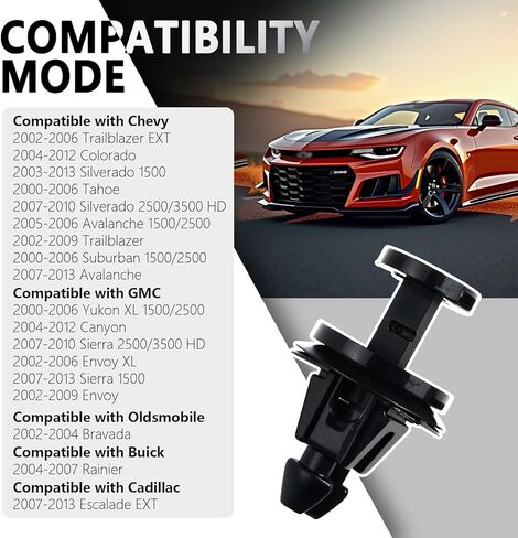 15 Sets Front Bumper Clips Replacement,Bumper Retainer Clips Set with Grommets OEM#15733971 15733970,Engine Splash Shield Push Pins Compatible with Chevy GMC Cadillac Oldsmobile in Kuwait