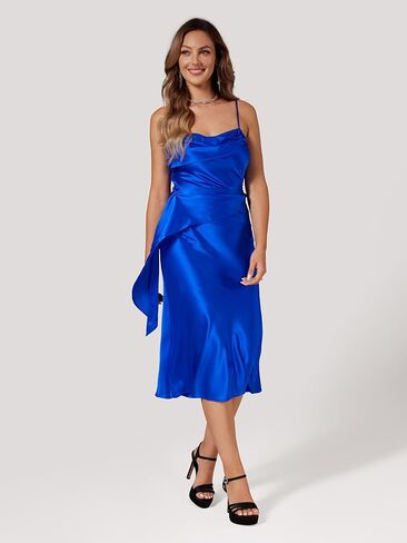 Women Strappy High Heels: 4.3 Inch Wedding Bride Shoes Prom Party Sexy Heel, Comfortable Platform Heeled Sandals, Satin Black White Blue Hot Pink in Kuwait