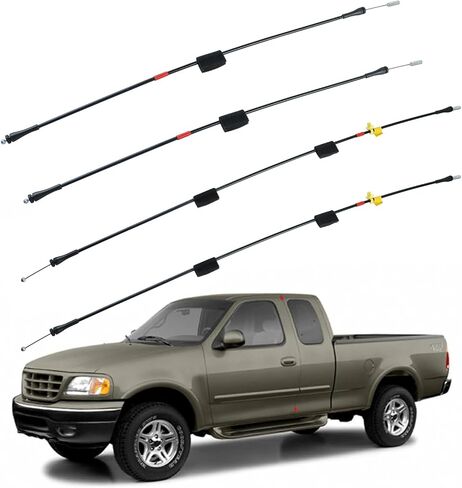 Rear Door Upper & Lower Latch Cables, Compatible with F-150 F-250 Left & Right Back Door Upper & Lower Latch Cables Repair Kit 32.2 Inch & 23.5 Inch in Saudi Arabia