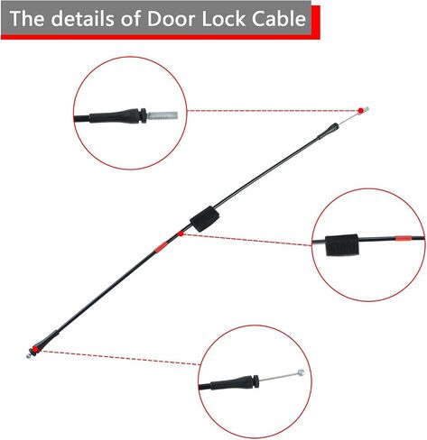 Rear Door Upper & Lower Latch Cables, Compatible with F-150 F-250 Left & Right Back Door Upper & Lower Latch Cables Repair Kit 32.2 Inch & 23.5 Inch in Saudi Arabia