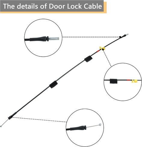 Rear Door Upper & Lower Latch Cables, Compatible with F-150 F-250 Left & Right Back Door Upper & Lower Latch Cables Repair Kit 32.2 Inch & 23.5 Inch in Saudi Arabia