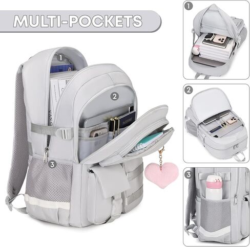 3pcs حقيبة ظهر للطلاب للمدرسة الكلية الوسط في سن المراهقة الفتيات في سن المراهقة Bookbag BASTOP BAS BLAID Black in Kuwait