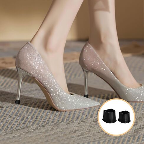 8 Pairs High Heel Protectors, Heel Protective Heel Caps, 4 Sizes Heel Repair Caps Covers Replacement Heel Stoppers Anti-Slip Heel Cover for Walking on Grass and Uneven Road Outdoor in Saudi Arabia