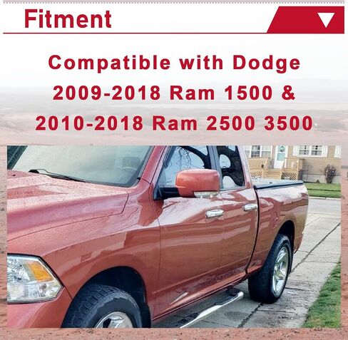 اللوحات الطينية Hecasa متوافقة مع Dodge RAM 1500 2009-2018 و 2010-2018 RAM 2500 3500 مع بديل Fender Flares لـ 82214137 مجموعة من الحراس المقولبين الأمامي والخلفي in Saudi Arabia