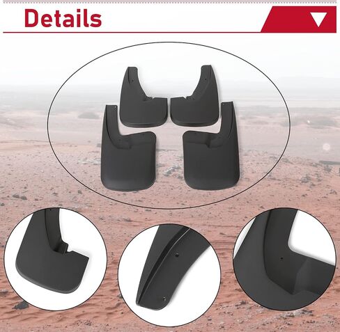 اللوحات الطينية Hecasa متوافقة مع Dodge RAM 1500 2009-2018 و 2010-2018 RAM 2500 3500 مع بديل Fender Flares لـ 82214137 مجموعة من الحراس المقولبين الأمامي والخلفي in Saudi Arabia