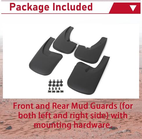 اللوحات الطينية Hecasa متوافقة مع Dodge RAM 1500 2009-2018 و 2010-2018 RAM 2500 3500 مع بديل Fender Flares لـ 82214137 مجموعة من الحراس المقولبين الأمامي والخلفي in Saudi Arabia