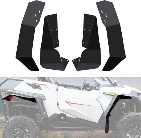 A & UTV Pro Front & الخلفي اللوحات الطينية لـ Polaris RZR 900 14-23 ، Fender Fender Flares Mud Guards Extension for Polaris RZR 900 / S 900 / Trail 900 / Trail S / 900 EPS 2014-2023 Accessories (4pcs) in Saudi Arabia