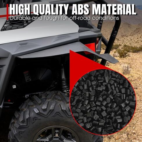 A & UTV Pro Front & الخلفي اللوحات الطينية لـ Polaris RZR 900 14-23 ، Fender Fender Flares Mud Guards Extension for Polaris RZR 900 / S 900 / Trail 900 / Trail S / 900 EPS 2014-2023 Accessories (4pcs) in Saudi Arabia