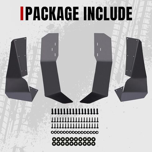 A & UTV Pro Front & الخلفي اللوحات الطينية لـ Polaris RZR 900 14-23 ، Fender Fender Flares Mud Guards Extension for Polaris RZR 900 / S 900 / Trail 900 / Trail S / 900 EPS 2014-2023 Accessories (4pcs) in Saudi Arabia