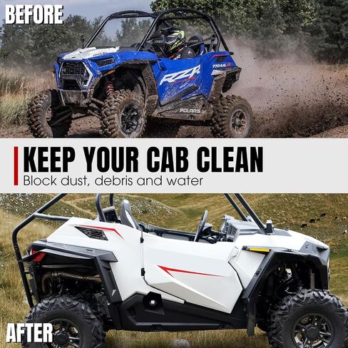A & UTV Pro Front & الخلفي اللوحات الطينية لـ Polaris RZR 900 14-23 ، Fender Fender Flares Mud Guards Extension for Polaris RZR 900 / S 900 / Trail 900 / Trail S / 900 EPS 2014-2023 Accessories (4pcs) in Saudi Arabia