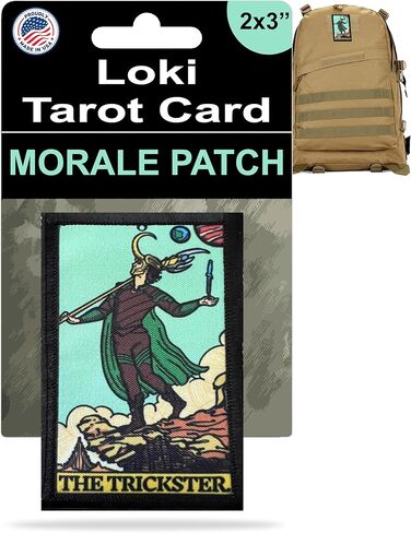لوكي تصحيح بطاقة Trickster Tarot | تصحيح الروح المعنوية مضحكة من Redheheadtshirts | أحضر Loki الصوفي إلى ملحقات حامل اللوحات الخاصة بك ، والمعدات التكتيكية ، أو حقيبة الظهر أو قبعة | 2x3 التصحيح in Saudi Arabia