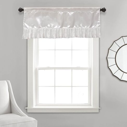 Tache Satin Silky Shuilding Rose Pink Princess Dreams Dreams Streed Rod Pocket Curtain Topper 18x52 Valance in Kuwait