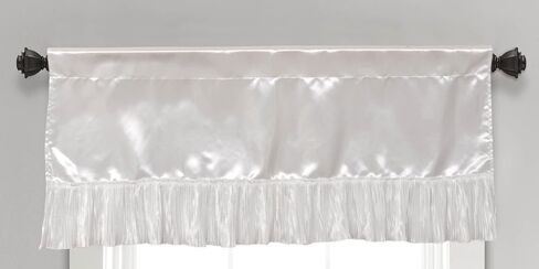 Tache Satin Silky Shuilding Rose Pink Princess Dreams Dreams Streed Rod Pocket Curtain Topper 18x52 Valance in Kuwait