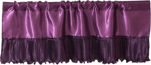 Tache Satin Silky Shuilding Rose Pink Princess Dreams Dreams Streed Rod Pocket Curtain Topper 18x52 Valance in Kuwait