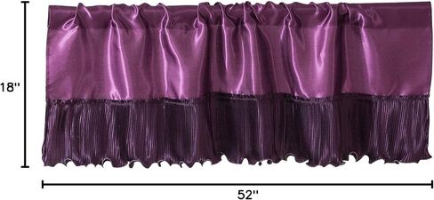 Tache Satin Silky Shuilding Rose Pink Princess Dreams Dreams Streed Rod Pocket Curtain Topper 18x52 Valance in Kuwait