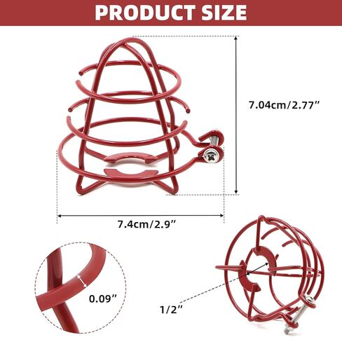 (12 Pack) 1/2" Fire Sprinkler Head Cage Guard Protector Fire Extinguishing System Sprinkler Bracket Red in Kuwait