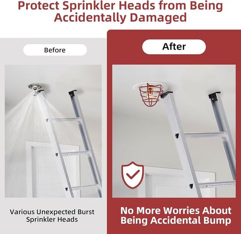 (12 Pack) 1/2" Fire Sprinkler Head Cage Guard Protector Fire Extinguishing System Sprinkler Bracket Red in Kuwait