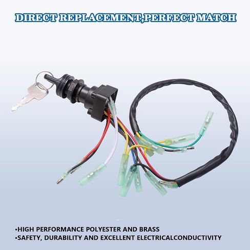 703-82510-11-00 Ignition Key Switch for Yamaha Outboard Motors, Replace #703-82510-42-00 703-82510-43-00 703-82510-44-00. Main Key Remote Control Box Ignition in Saudi Arabia