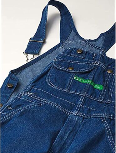 Key Apparel Men’s Denim Bib Overalls - Enzyme Washed with Zip Fly - Work Utility & Safety Overalls & Coveralls in Kuwait