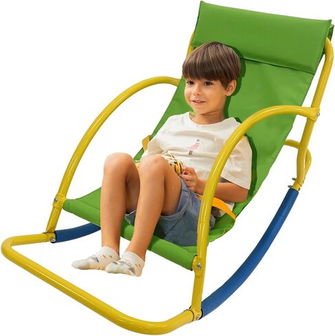 PLATPORTS Kids Saucer Chair Seesaw - Teeter Totter for Outdoor Play - Toddler Chaise Lounge Reading Chair - Playground Equipment for Home, Backyard, Daycare in Kuwait