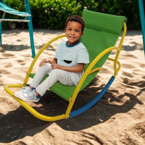 PLATPORTS Kids Saucer Chair Seesaw - Teeter Totter for Outdoor Play - Toddler Chaise Lounge Reading Chair - Playground Equipment for Home, Backyard, Daycare in Kuwait