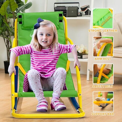 PLATPORTS Kids Saucer Chair Seesaw - Teeter Totter for Outdoor Play - Toddler Chaise Lounge Reading Chair - Playground Equipment for Home, Backyard, Daycare in Kuwait