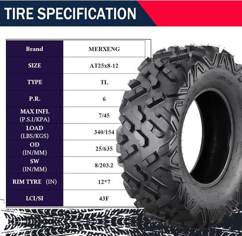 2 Pack ATV UTV في إطارات Mud & Trail ، 26x9-14 6PR إطارات التضاريس المحترفة على الطرق الوعرة in Kuwait