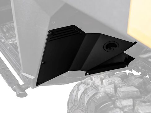 SuperATV Front Inner Fender Guards for Polaris Ranger XP 1000 / Crew (See Fitment) | Bolts Directly to Frame | 5X Stronger than Factory Firewall | Aluminum Plating | 1 Pair | Black in Saudi Arabia