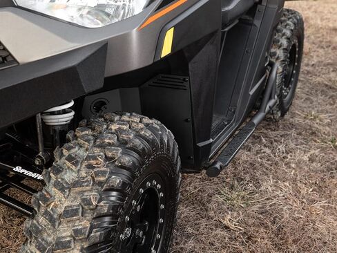 SuperATV Front Inner Fender Guards for Polaris Ranger XP 1000 / Crew (See Fitment) | Bolts Directly to Frame | 5X Stronger than Factory Firewall | Aluminum Plating | 1 Pair | Black in Saudi Arabia