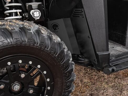 SuperATV Front Inner Fender Guards for Polaris Ranger XP 1000 / Crew (See Fitment) | Bolts Directly to Frame | 5X Stronger than Factory Firewall | Aluminum Plating | 1 Pair | Black in Saudi Arabia