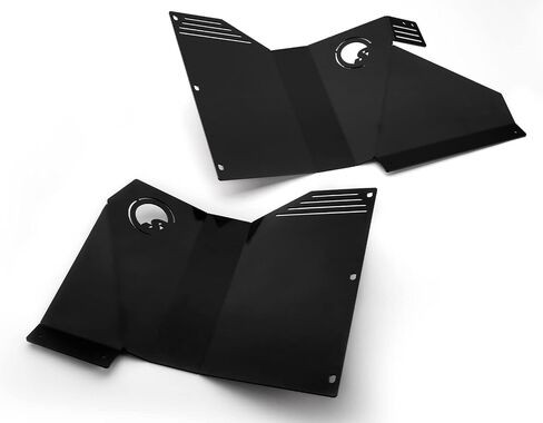 SuperATV Front Inner Fender Guards for Polaris Ranger XP 1000 / Crew (See Fitment) | Bolts Directly to Frame | 5X Stronger than Factory Firewall | Aluminum Plating | 1 Pair | Black in Saudi Arabia