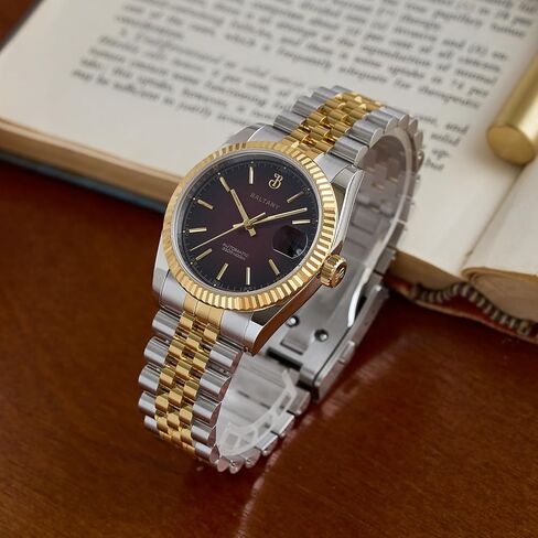 S4084 DJ Dress Watch for Men NH35 Movement Retro 36mm Automatic Wristwatch with Faired Bote in Kuwait