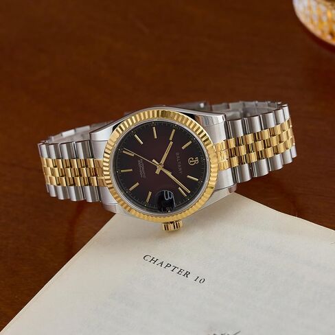 S4084 DJ Dress Watch for Men NH35 Movement Retro 36mm Automatic Wristwatch with Faired Bote in Kuwait