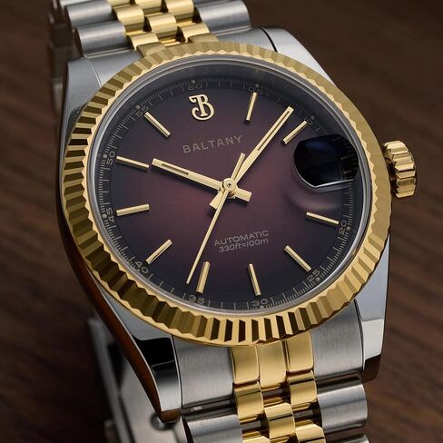 S4084 DJ Dress Watch for Men NH35 Movement Retro 36mm Automatic Wristwatch with Faired Bote in Kuwait