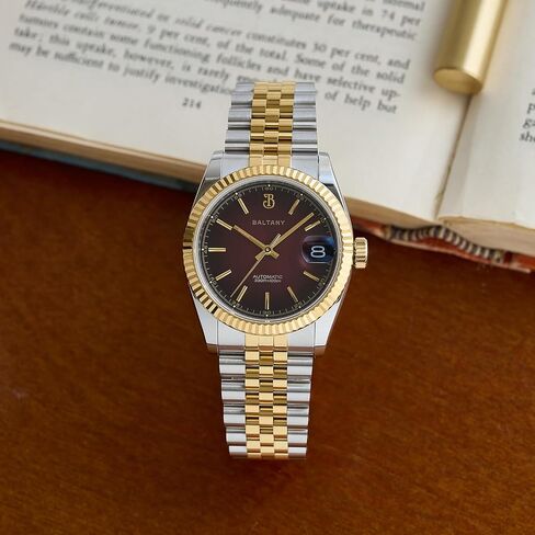 S4084 DJ Dress Watch for Men NH35 Movement Retro 36mm Automatic Wristwatch with Faired Bote in Kuwait