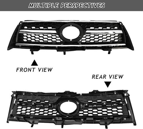 Front Upper & Lower Grille Grille Grille Fit لعام 2009 2010 2011 2012 Toyota Rav4 Base/Sport Black Front Pront Grille Cover Kit لـ 531010R010 ، 531120R010 ، 531130R010 in Kuwait