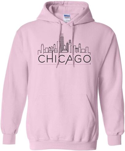 TeesAndTankYou Skyline Chicago Illinois Hoodie Sweatshirt Unisex in Saudi Arabia