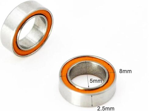 10pcs هجينة السيراميك تحمل الصب المقاوم للصدأ بكرات الغزل 4x10x4mm 5x8x2.5 6x12x4 8x12x3.5 مم محامل الكرة الصغيرة (SMR85 5x8x2.5mm) in Saudi Arabia