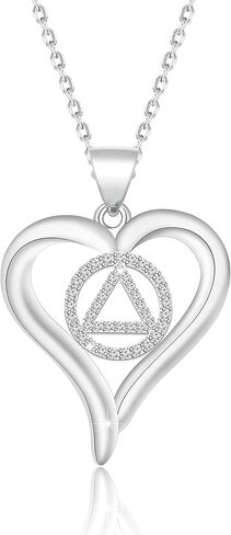 PLITI Sobriety Addiction Recovery AA Alcoholics Anonymous Birthday Gift - NA Rose Gold Necklace in Saudi Arabia