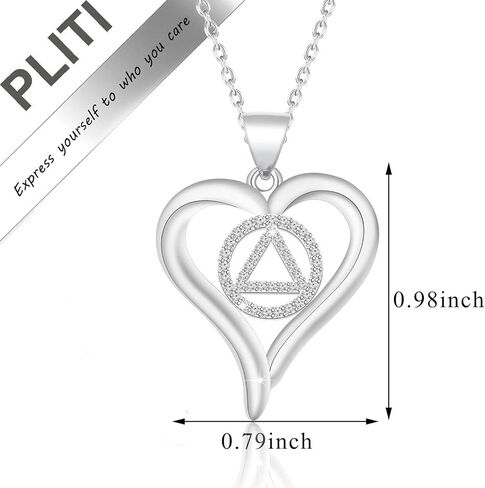 PLITI Sobriety Addiction Recovery AA Alcoholics Anonymous Birthday Gift - NA Rose Gold Necklace in Saudi Arabia