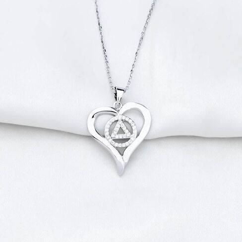 PLITI Sobriety Addiction Recovery AA Alcoholics Anonymous Birthday Gift - NA Rose Gold Necklace in Saudi Arabia
