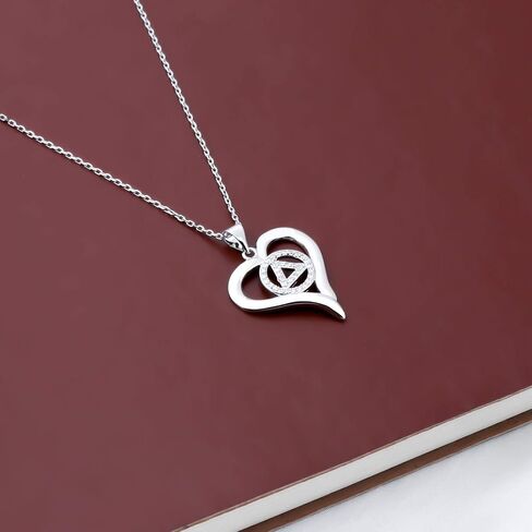 PLITI Sobriety Addiction Recovery AA Alcoholics Anonymous Birthday Gift - NA Rose Gold Necklace in Saudi Arabia