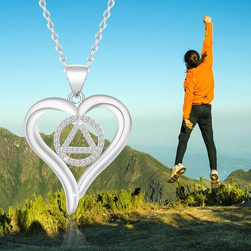 PLITI Sobriety Addiction Recovery AA Alcoholics Anonymous Birthday Gift - NA Rose Gold Necklace in Saudi Arabia