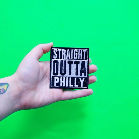 Straight Outta Philly Embroidered Iron On Patch in Saudi Arabia
